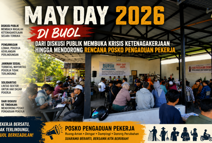 May Day 2026 di Buol: Dari Diskusi Publik Membuka Krisis Ketenagakerjaan hingga Mendorong Rencana Posko Pengaduan Pekerja Foto Fdiskusi May Day 740x500